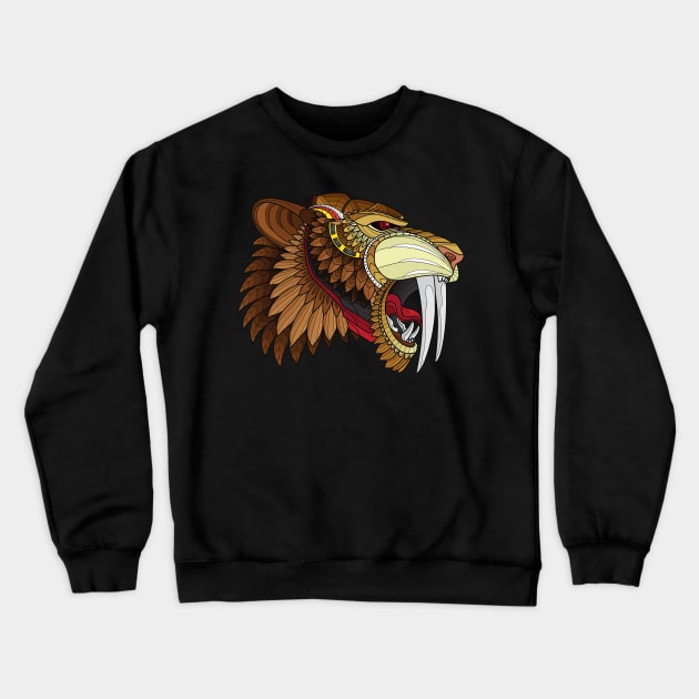 saber toothed tiger / cat Crewneck Sweatshirt by Imutobi